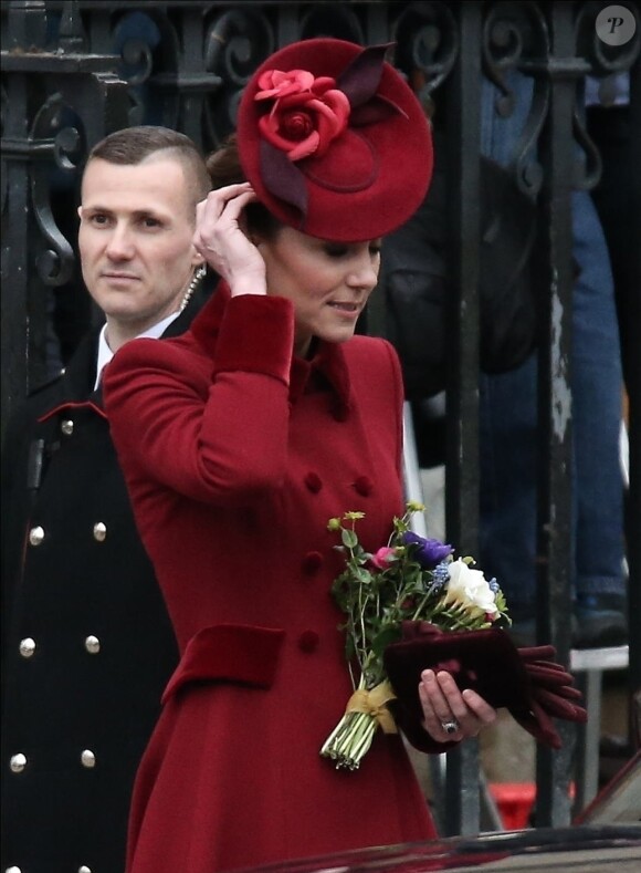 Kate Middleton, duchesse de Cambridge - La famille royale d'Angleterre à la cérémonie du Commonwealth en l'abbaye de Westminster à Londres, le 9 mars 2020.