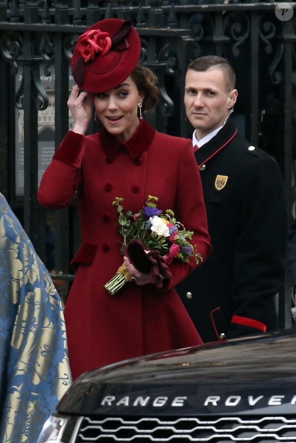 Kate Middleton, duchesse de Cambridge - La famille royale d'Angleterre à la cérémonie du Commonwealth en l'abbaye de Westminster à Londres, le 9 mars 2020.
