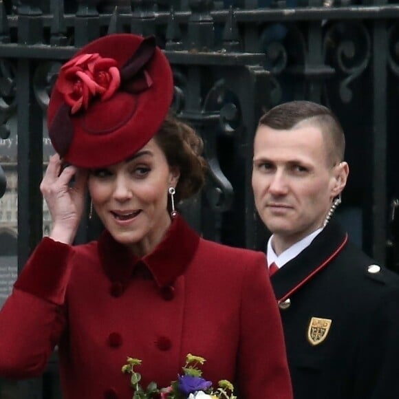 Kate Middleton, duchesse de Cambridge - La famille royale d'Angleterre à la cérémonie du Commonwealth en l'abbaye de Westminster à Londres, le 9 mars 2020.