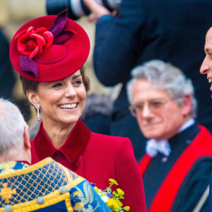 Kate Middleton, Prince William, - La famille royale d'Angleterre lors de la cérémonie du Commonwealth en l'abbaye de Westminster à Londres, le 9 mars 2020.