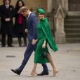 Le prince Harry, duc de Sussex, et Meghan Markle, duchesse de Sussex - La famille royale d'Angleterre lors de la cérémonie du Commonwealth en l'abbaye de Westminster à Londres. Le 9 mars 2020