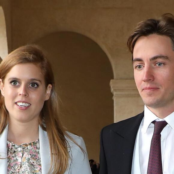 La princesse Beatrice d'York et son fiancé Edoardo Mapelli Mozzi - Mariage du prince Jean-Christophe Napoléon et de la comtesse Olympia d'Arco-Zinneberg à la cathédrale Saint-Louis des Invalides à Paris le 19 octobre 2019. © Dominique Jacovides / Bestimage