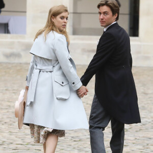 La princesse Beatrice d'York et son fiancé Edoardo Mapelli Mozzi - Mariage du prince Jean-Christophe Napoléon et de la comtesse Olympia d'Arco-Zinneberg à la cathédrale Saint-Louis des Invalides à Paris le 19 octobre 2019. © Dominique Jacovides / Bestimage