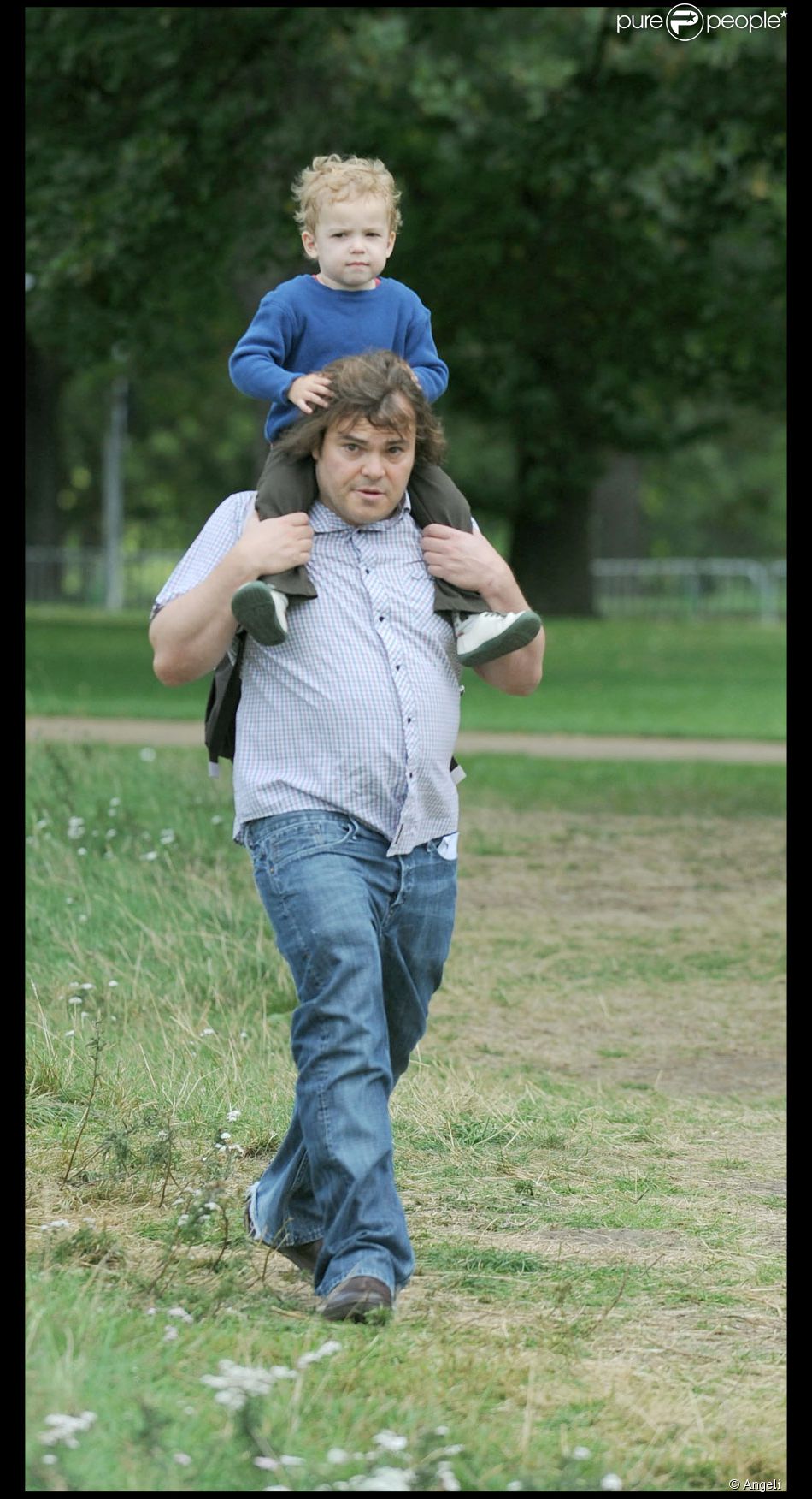 Jack Black avec sa femme Tanya et son fils aîné Samuel à ...
