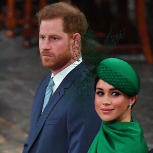 Le prince Harry, duc de Sussex, Meghan Markle, duchesse de Sussex - La famille royale d'Angleterre lors de la cérémonie du Commonwealth en l'abbaye de Westminster à Londres le 9 mars 2020.