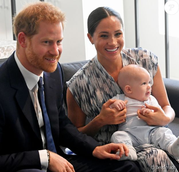 Le prince Harry, duc de Sussex, et Meghan Markle, duchesse de Sussex, avec leur fils Archie ont rencontré l'archevêque Desmond Tutu et sa femme à Cape Town, Afrique du Sud. Le 25 septembre 2019