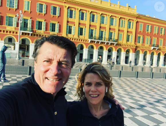 Christian Estrosi et Laura Tenoudji à Nice. Janvier 2020.