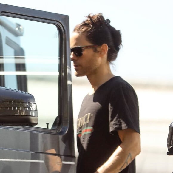 Exclusif - Jared Leto à la sortie de son cours de gym à Los Angeles, le 26 février 2020.