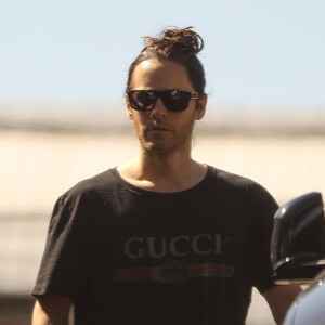 Exclusif - Jared Leto à la sortie de son cours de gym à Los Angeles, le 26 février 2020.