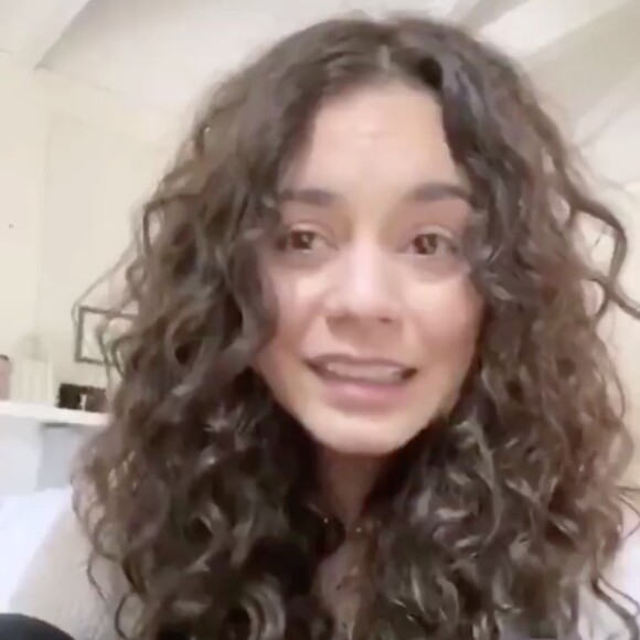 Vanessa Hudgens lors d'un live Instagram. Le 16 mars 2020.