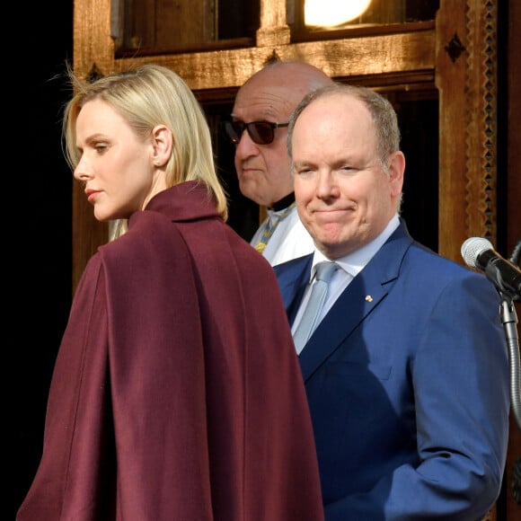 Exclusif - Ordination du nouvel archevêque de la Prinpauté de Monaco, Dominique Marie David, en présence du prince Souverain Albert II de Monaco et sa femme la princesse Charlene à Monaco le 8 mars 2019. © Bruno Bebert / PRM / Bestimage