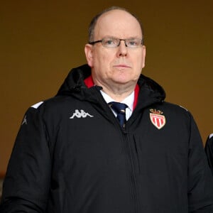 Le prince Albert II de Monaco durant la rencontre de Ligue 1 opposant Monaco à Lille au Stade Louis de Monaco. Le 21 décembre 2019. © Bruno Bebert / Bestimage