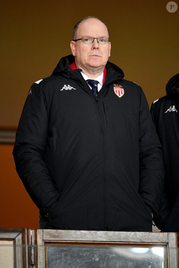 Le prince Albert II de Monaco durant la rencontre de Ligue 1 opposant Monaco à Lille au Stade Louis de Monaco. Le 21 décembre 2019. © Bruno Bebert / Bestimage