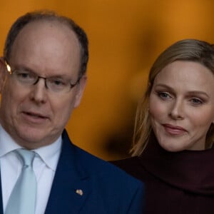 Exclusif - Ordination du nouvel archevêque de la Prinpauté de Monaco, Dominique Marie David, en présence du prince Souverain Albert II de Monaco et sa femme la princesse Charlene à Monaco le 8 mars 2019. © Olivier Huitel PRM / Bestimage