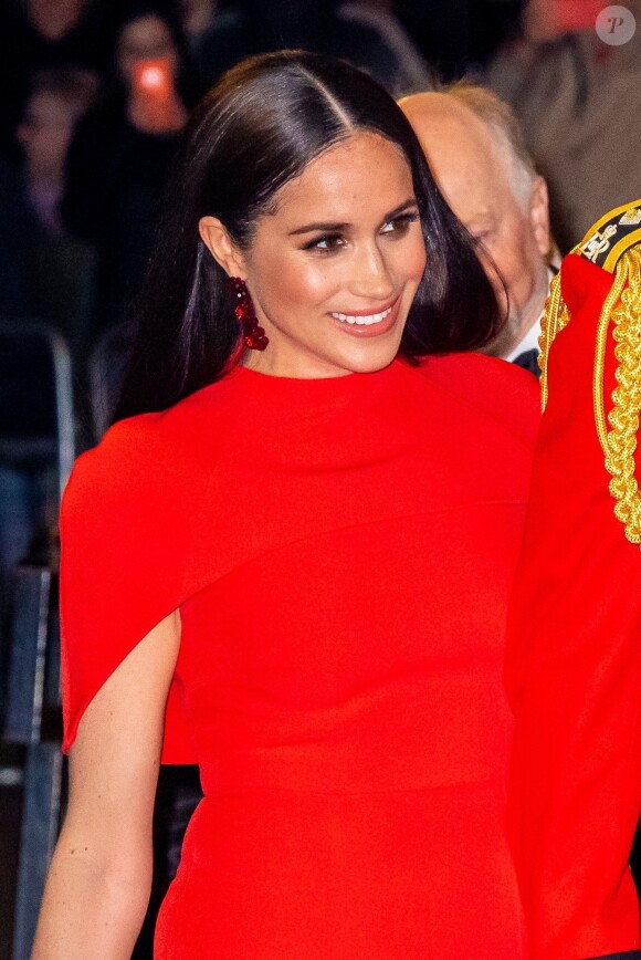 Le prince Harry, duc de Sussex, et Meghan Markle, duchesse de Sussex assistent au festival de musique de Mountbatten au Royal Albert Hall de Londres, Royaume Uni, le 7 mars 2020.  Duke and Duchess of Sussex attend The Mountbatten Festival of Music at the Royal Albert Hall in London, UK, on March 7, 2020.07/03/2020 - Londres