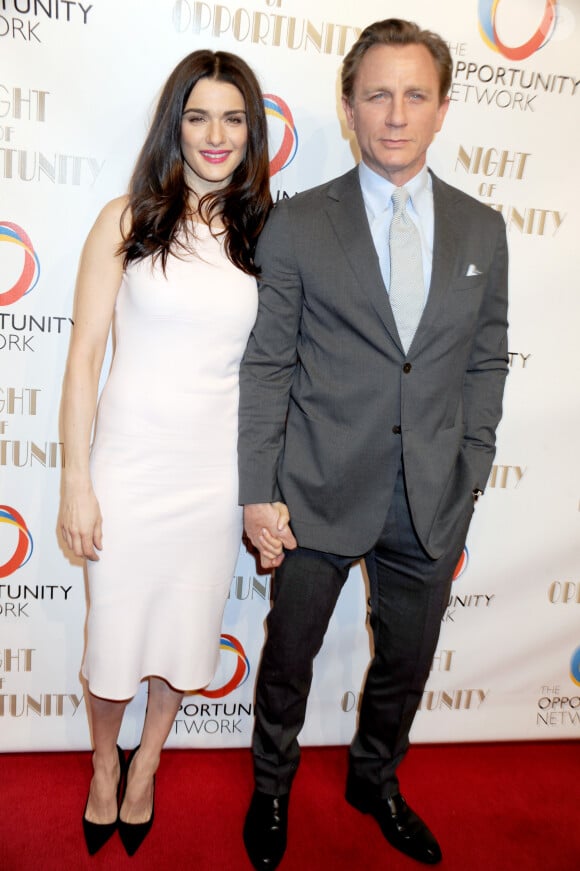 Rachel Weisz et son compagnon Daniel Craig - 7ème édition du gala de charité "The Opportunity Networks 7th Annual Night Of Opportunity" à New York. Le 7 avril 2014