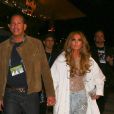 Exclusif - Jennifer Lopez quitte le Super Bowl 2020 après sa prestation sur scène avec son fiancé Alex Rodriguez à Miami le 2 février 2020.