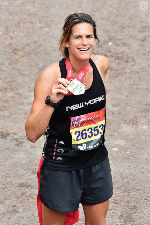 Amélie Mauresmo boucle le marathon de Londres en 3h22'45'' le 28 avril 2019.