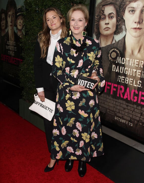 Meryl Streep et sa fille Grace Gummer - Première du film "Suffragette" à Los Angeles le 20 octobre 2015.