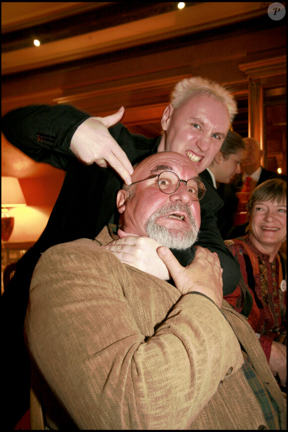 Le président du jury Stuart Gordon et Jake West - Dîner au restaurant Le Bas Rupts lors du 15e festival du film fantastique de Gérardmer. Le 24 janvier 2008.