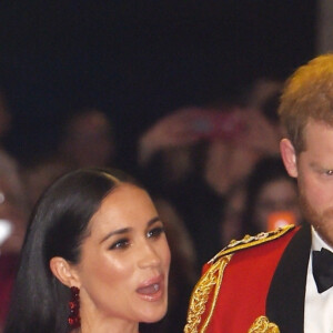 Le prince Harry, duc de Sussex, et Meghan Markle, duchesse de Sussex assistent au festival de musique de Mountbatten au Royal Albert Hall de Londres, Royaume Uni, le 7 mars 2020.