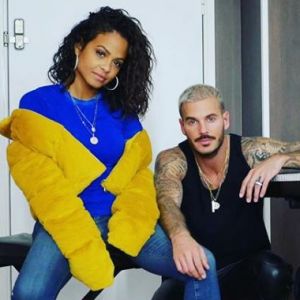 Christina Milian accompagne M. Pokora dans les coulisses de sa tournée, le My Way Tour. 2 décembre 2017.