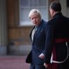 Le Premier ministre britannique Boris Johnson arrive au palais de Buckingham à Londres pour rencontrer la reine Elizabeth II pour former un nouveau gouvernement après le retour au pouvoir du Parti conservateur aux élections législatives avec une majorité accrue. Londres, le 13 décembre 2019.