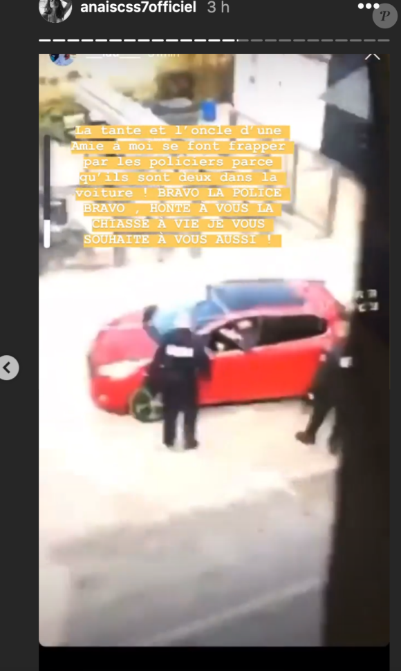 Anaïs Camizuli partage la vidéo de l'altercation entre ses proches et la police en période de confinement - Instagram, 31 mars 2020