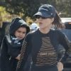 Exclusif - Kourtney Kardashian est allée au Farmer's Market avec son fils Mason Disick à Calabasas, Los Angeles, le 15 février 2020.