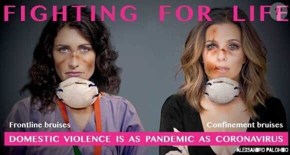 Lisa Edelstein et Eva Longoria posent contre les violences conjugales pendant le confinement