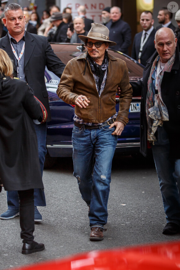Johnny Depp pour la présentation du film "Minamata" (conférence et photocall) au 70ème Festival international du film de Berlin, La Berlinale 2020, à Berlin le 21 Février 2020.