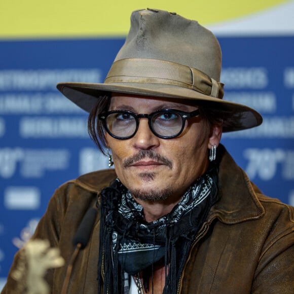 Johnny Depp pour la présentation du film "Minamata" (conférence et photocall) au 70ème Festival international du film de Berlin, La Berlinale 2020, à Berlin le 21 Février 2020.