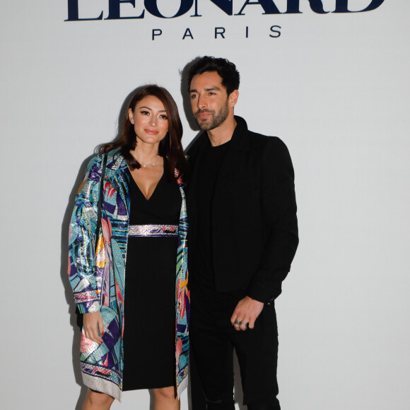 Rachel Legrain-Trapani (enceinte) et son compagnon Valentin Léonard - Arrivées au défilé de mode prêt-à-porter automne-hiver 2020/2021 Leonard à Paris. Le 27 février 2020 © Veeren Ramsamy - Christophe Clovis / Bestimage