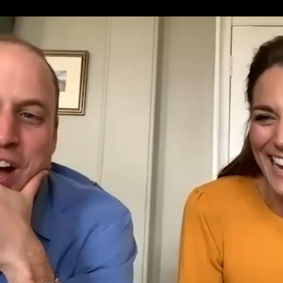 Kate Middleton et William en visioconférence sur Instagram, le 8 avril 2020.