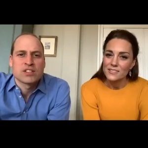 Kate Middleton et William en visioconférence sur Instagram, le 8 avril 2020.