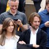 Ophélie Meunier enceinte et son mari Mathieu Vergne - Célébrités dans les tribunes des internationaux de France de tennis de Roland Garros à Paris, France, le 9 juin 2019. © Jacovides-Moreau/Bestimage