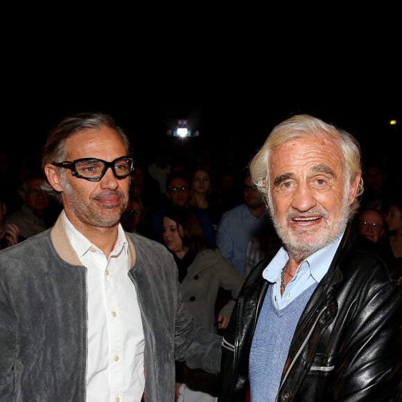 Paul et Jean-Paul Belmondo - Présentation du documentaire Belmondo par Belmondo au cinéma Pathé Bellecour lors de la 7éme édition du Festival Lumiére de Lyon le 13 octobre 2015.