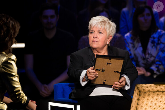 Exclusif - Mimie Mathy - Enregistrement de l'émission "La Boîte à secrets 4" à Paris, présentée par F.Bollaert, et diffusée le 10 avril sur France 3. Le 23 janvier 2020 © Tiziano Da Silva / Bestimage