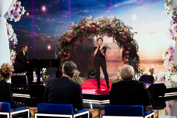 Exclusif - Liane Foly - Enregistrement de l'émission "La Boîte à secrets 4" à Paris, présentée par F.Bollaert, et diffusée le 10 avril sur France 3. Le 23 janvier 2020 © Tiziano Da Silva / Bestimage