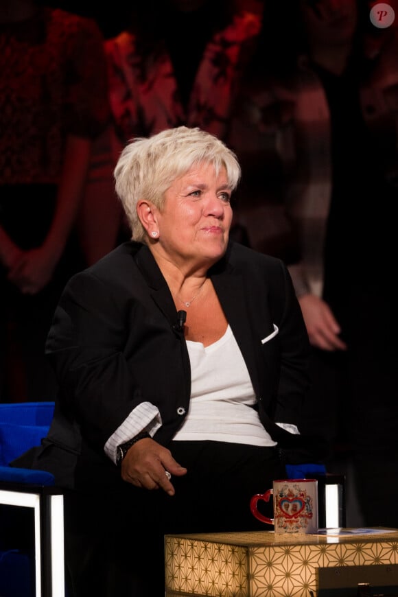 Exclusif - Mimie Mathy - Enregistrement de l'émission "La Boîte à secrets 4" à Paris, présentée par F.Bollaert, et diffusée le 10 avril sur France 3. Le 23 janvier 2020 © Tiziano Da Silva / Bestimage