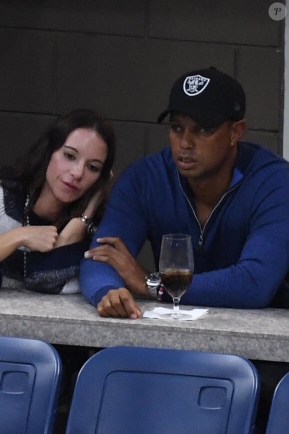 Tiger Woods avec sa compagne Erica Herman le 2 septembre 2019 à New York lors de l'US Open.