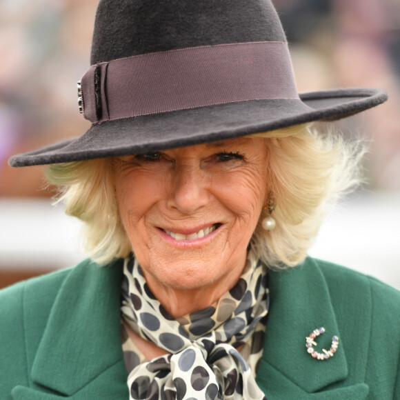 Camilla Parker Bowles, duchesse de Cornouailles lors du festival de Cheltenham. Le 11 mars 2020