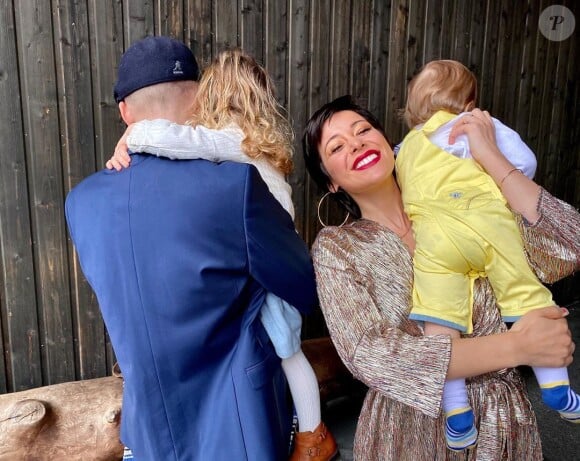 Daniela Martins avec ses enfants et son mari, le 1er mars 2020