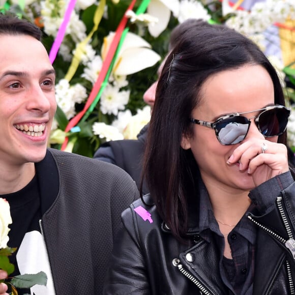 Grégoire Lyonnet et sa compagne Alizée - La troupe de Danse avec les Stars participe à la 4ème bataille de Fleurs dans le cadre du Carnaval 2016 à Nice le 24 février 2016.  © Bruno Bebert/Bestimage