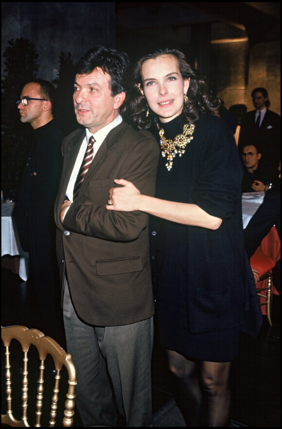 Carole Bouquet et Jacques Leibowitch lors d'une soirée pour la lutte contre le Sida à Paris en 1992.