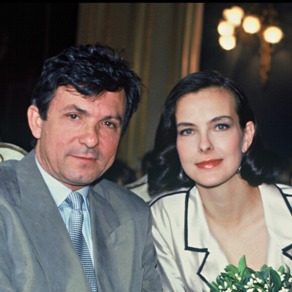 Carole Bouquet et Jacques Leibowitch le jour de leur mariage en 1991.