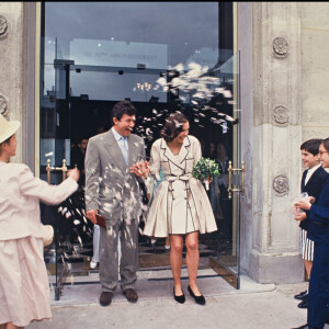 Carole Bouquet et Jacques Leibowitch le jour de leur mariage en 1991.