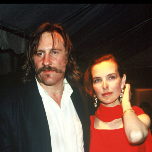 Gérard Depardieu et Carole Bouquet au Festival de Cannnes en 1989.