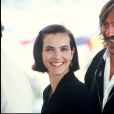 Carole Bouquet, Gérard Depardieu présentent "Trop belle pour toi" au Festival de Cannes en 1989.