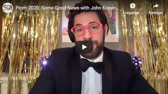 Brad Pitt sur la chaîne YouTube de son ami acteur John Krasinski, "Some Good News", le 19 avril 2020.